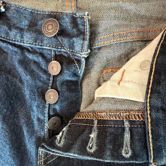 Abercrombie & Fitch Men's Bootcut Jeans Dark Wash Denim, Button Fly Size 31x30 - Picture 9 of 11